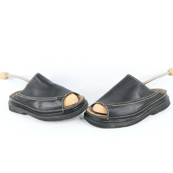 Vtg 90s Dr Martens Womens 10 Chunky Platform Leather Strap Slip On